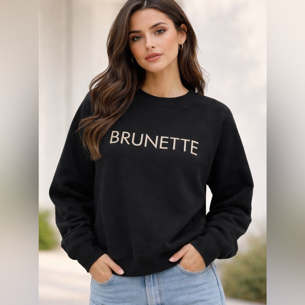 BTL Black 'BRUNETTE' Crewneck Sweatshirt